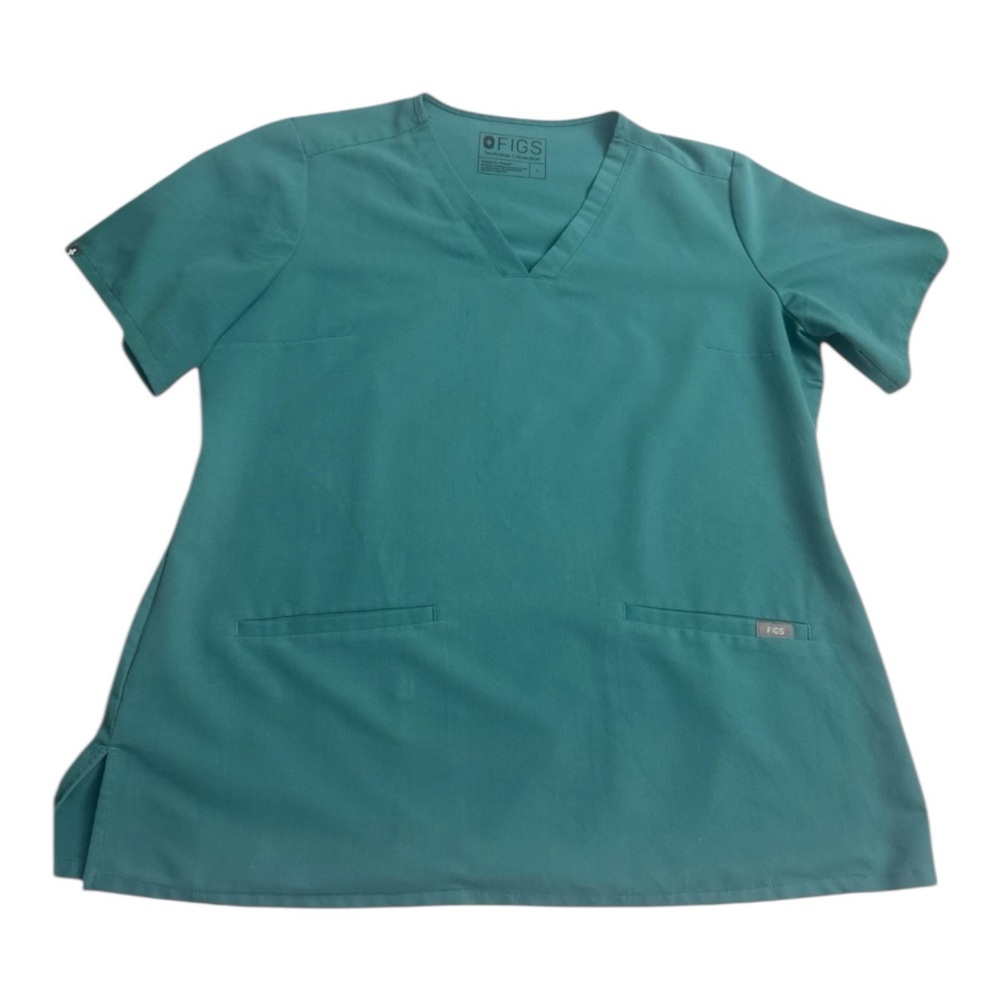 FIGS Casma 3-Pocket Scrub Top Women’s Large – Marine